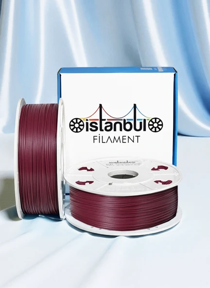 İstanbul Filament 3D Baskı Pla+ Filament Bordo 1 kg  1,75MM  0,05 mm Bambu Lab Uyumlu ürün görseli 1