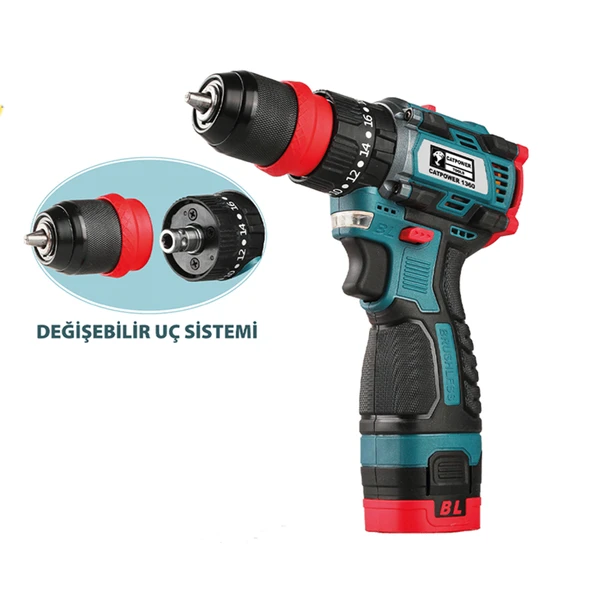 Catpower 1360 Kömürsüz Akülü Vidalama 16v Li-ion 2.0 Ah ürün görseli 1