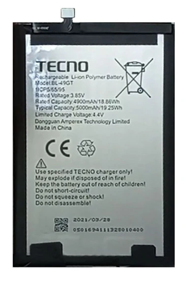Tecno Camon 19 NEO Batarya Pil Sıfır Orijinal ürün görseli 1