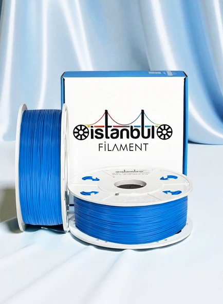 İstanbul Filament 3D Baskı Pla+ Filament Mavi 1 kg 1,75MM 0,05 mm Bambu Lab Uyumlu ürün görseli 1