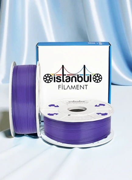 İstanbul Filament 3D Baskı Pla+ Filament Mor 1 kg 1,75MM 0,05 mm Bambu Lab Uyumlu ürün görseli 1