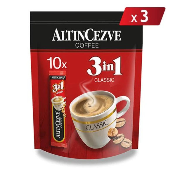 3ü1 Arada Classic 10′ lu Paket (Tek İçimlik) 15 Gr x 10 Adet - 3LÜ PAKET ürün görseli 1