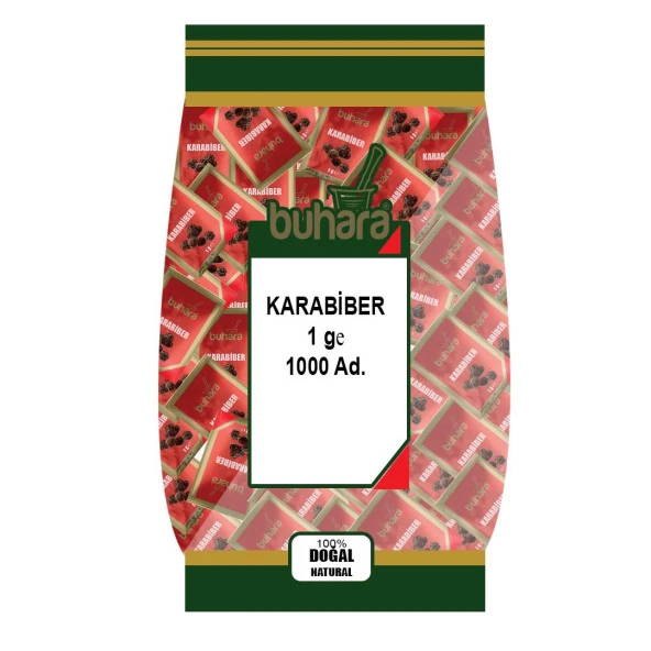 BUHARA TEK KULLANIMLIK POŞET KARABİBER TOZ 1 GR 1x1000 Adet ürün görseli 1