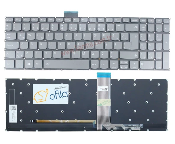 82NX00ECTX Notebook Klavye (Füme, Siyah TR) ışıklı - Resim 2