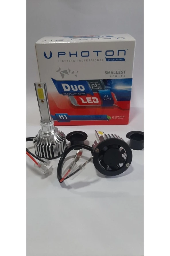 Photon 2023 En Yeni Seri H1 Duo Led Xenon Şimşek Etkili Beyaz Zenon H1 ürün görseli 1