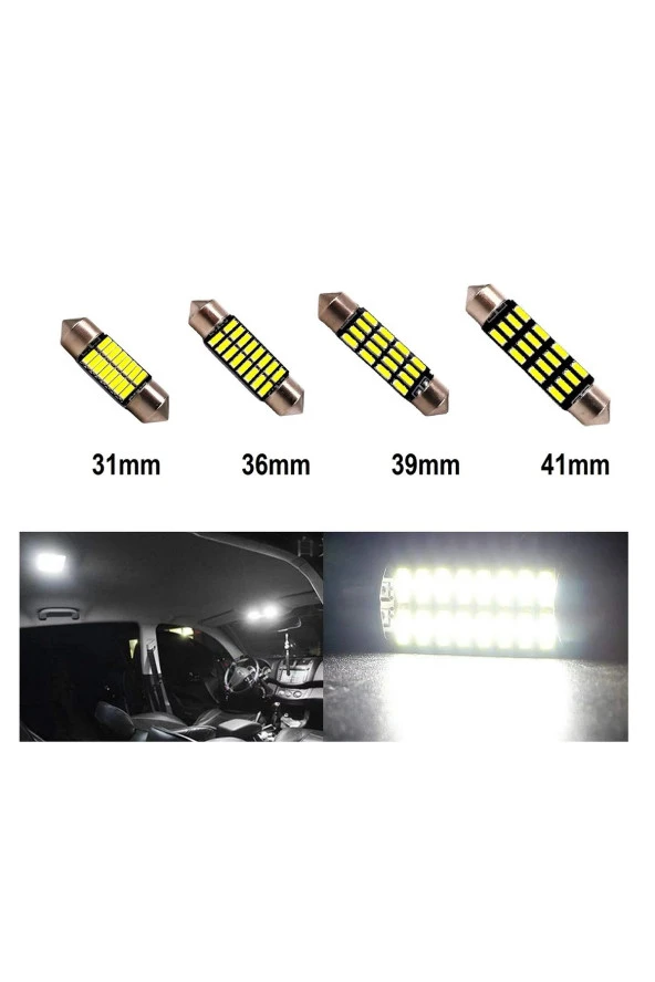 Fardoktoru 39mm Beyaz 16 Smd Sofit Oto Led Iç Aydınlatma Ampulü ürün görseli 1