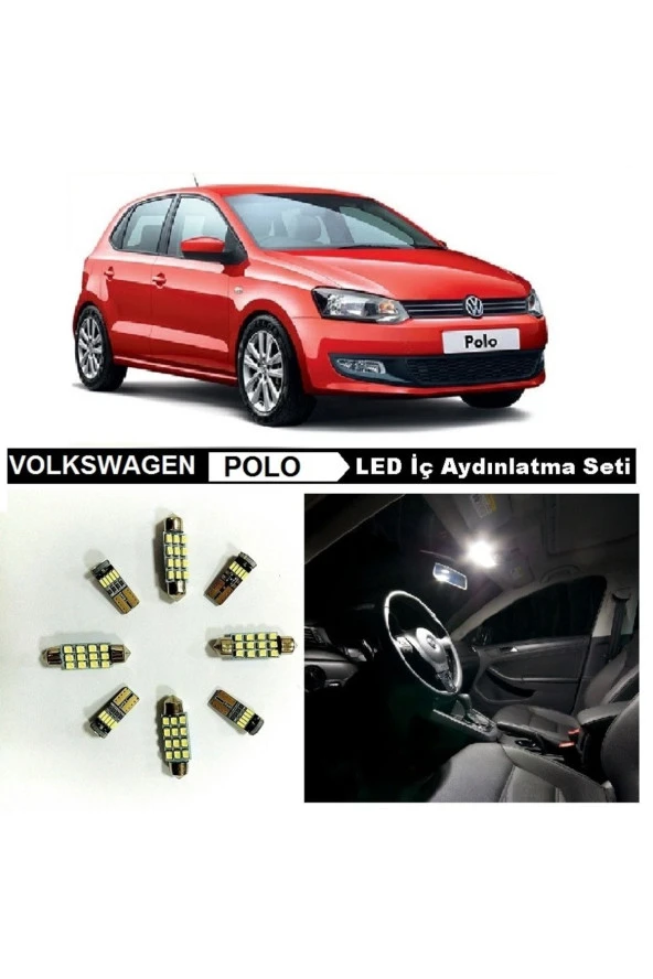 Fardoktoru Vw Polo 6r 6c Beyaz Led Iç Aydınlatma Ampul Seti 9adet ürün görseli 1