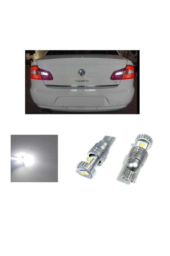 Fardoktoru Skoda Superb Iı Beyaz Led Geri Vites Ampulü T15 W16w Ph7028 ürün görseli 1