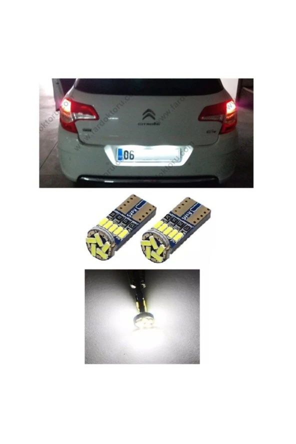 Fardoktoru Cıtroen C4 Led Plaka Lambası Aydınlatma Ampulü T10 W5w ürün görseli 1