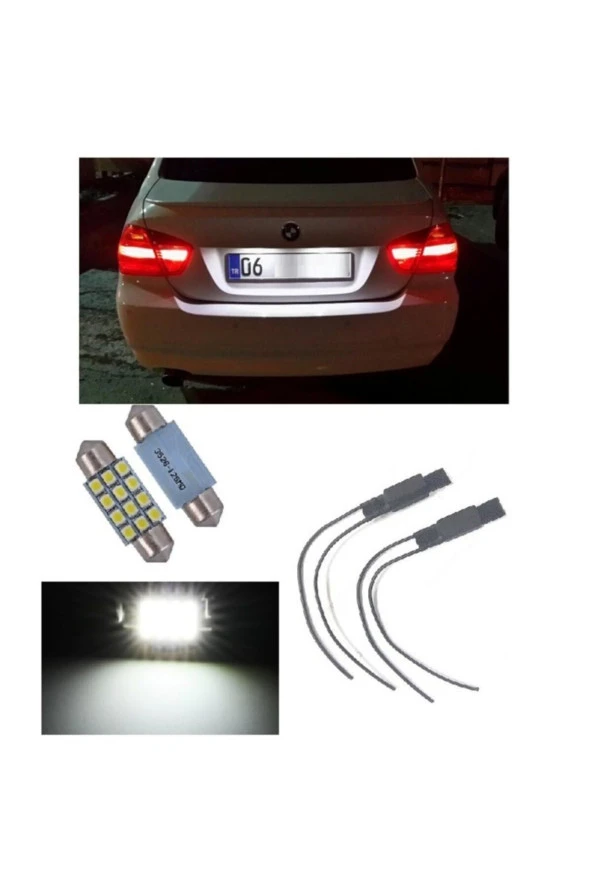 Fardoktoru Bmw E39 E46 E60 E90 X5 Beyaz Led Plaka Aydınlatma Seti - Resim 2