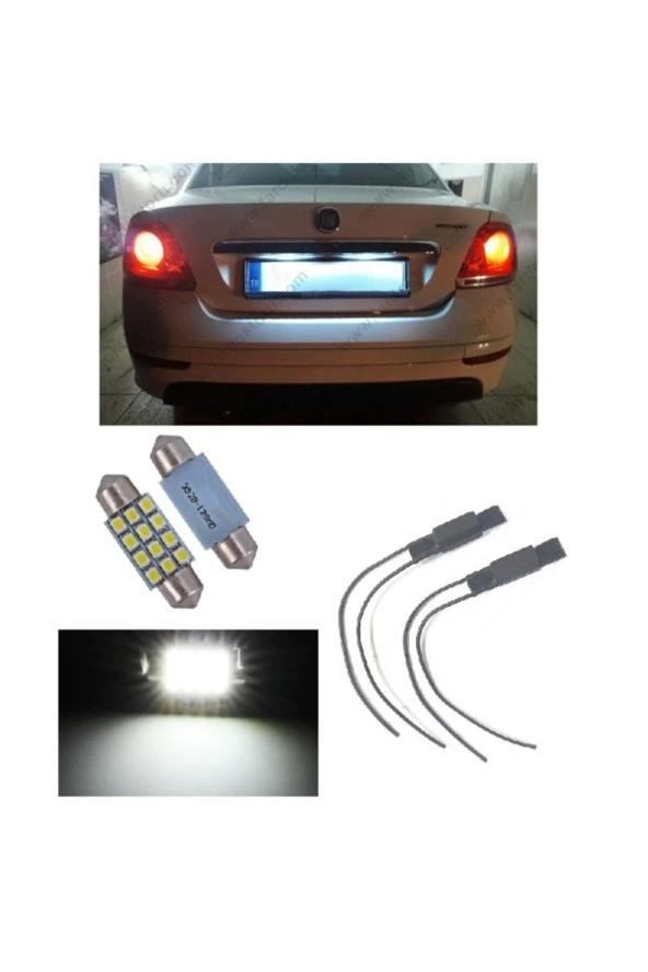 Fardoktoru Fıat Linea Makyajlı Kasa Led Plaka Ampulü + Canbus Dekoder Seti ürün görseli 1
