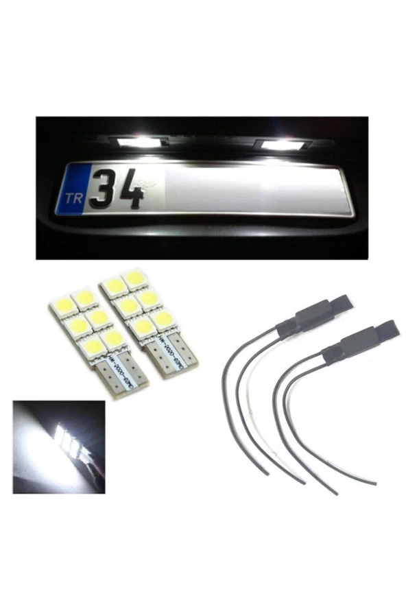 Fardoktoru Vw Scırocco Beyaz Led Plaka Lambası Ampul Seti - Resim 3