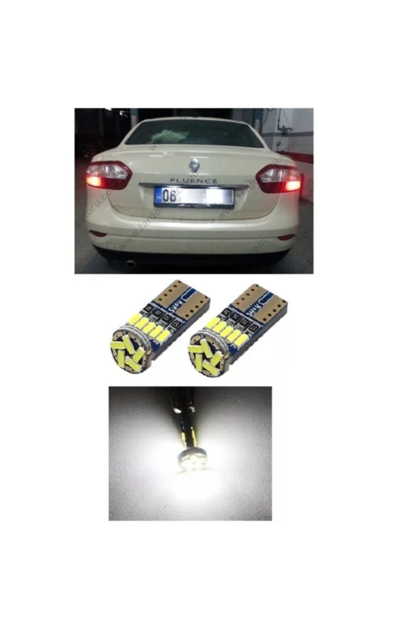 Fardoktoru Renault Fluence Led Plaka Aydınlatma Ampulü T10 W5w ürün görseli 1