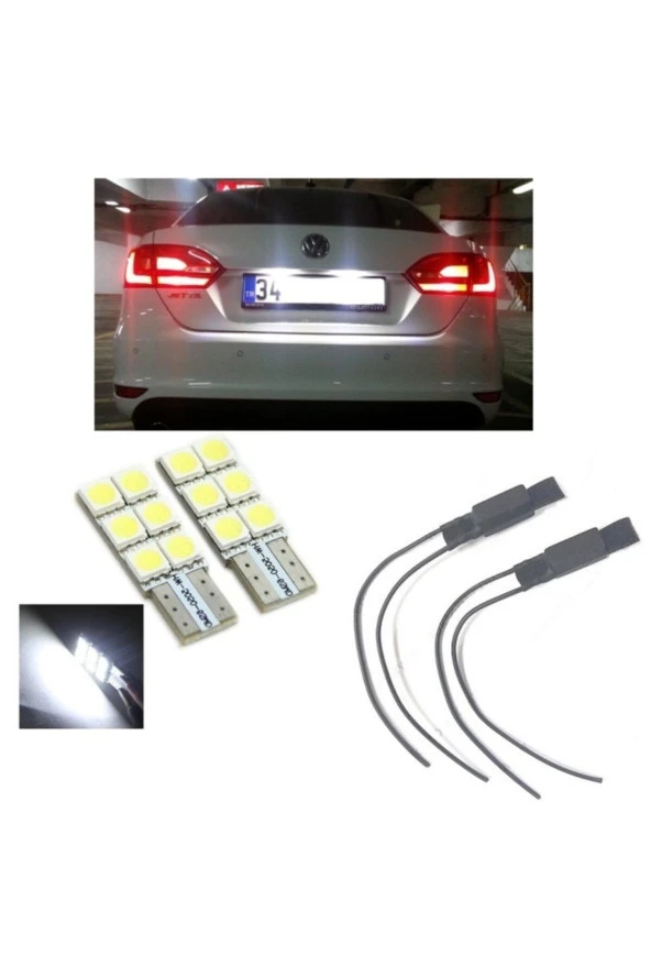 Fardoktoru Vw Jetta Mk6 Beyaz Led Plaka Lambası Ampul Seti ürün görseli 1