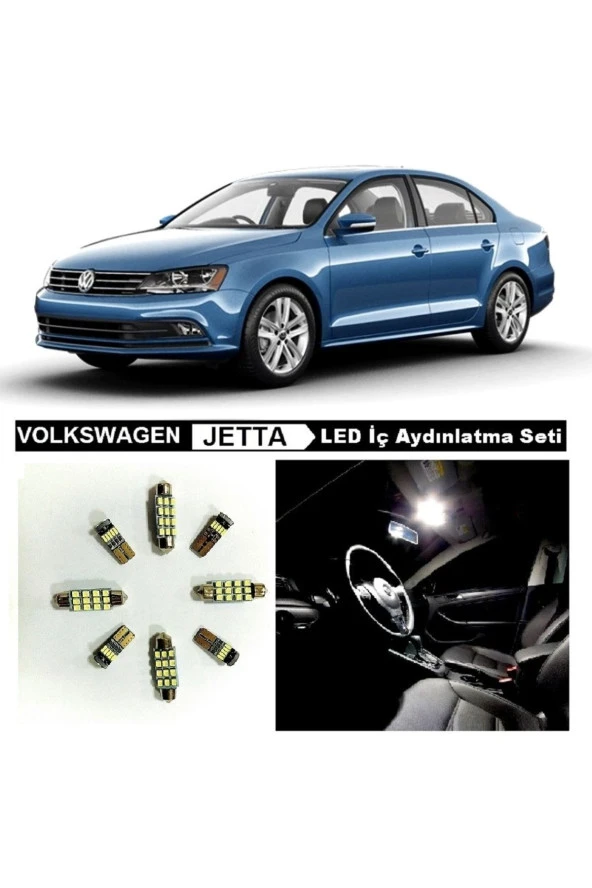 Fardoktoru Vw Jetta Mk6 Komple Beyaz Led Iç Aydınlatma Ampul Seti ürün görseli 1