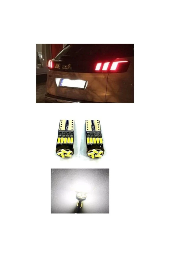 Fardoktoru Peugeot 3008 Led Plaka Lambası Aydınlatma Ampulü T10 W5w ürün görseli 1