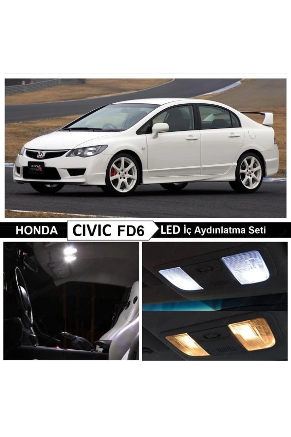 Fardoktoru Honda Civic Fd6 Led Iç Aydınlatma Seti Beyaz 8 Adet ürün görseli 1