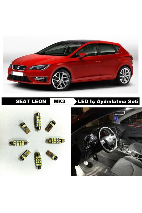 Fardoktoru Seat Leon Mk3 Led Iç Aydınlatma Ampul Seti Beyaz 10adet ürün görseli 1