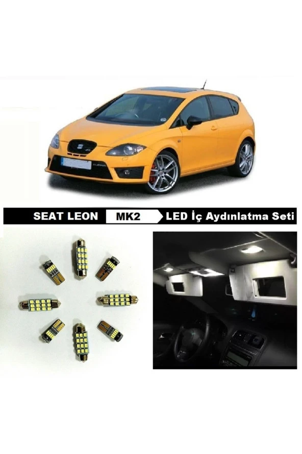 Fardoktoru Seat Leon Mk2 Beyaz Led Iç Aydınlatma Ampul Seti 11 Adet ürün görseli 1