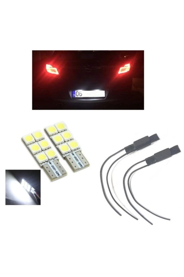 Fardoktoru Opel Insıgnıa Beyaz Led Plaka Aydınlatma Seti T10 W5w ürün görseli 1
