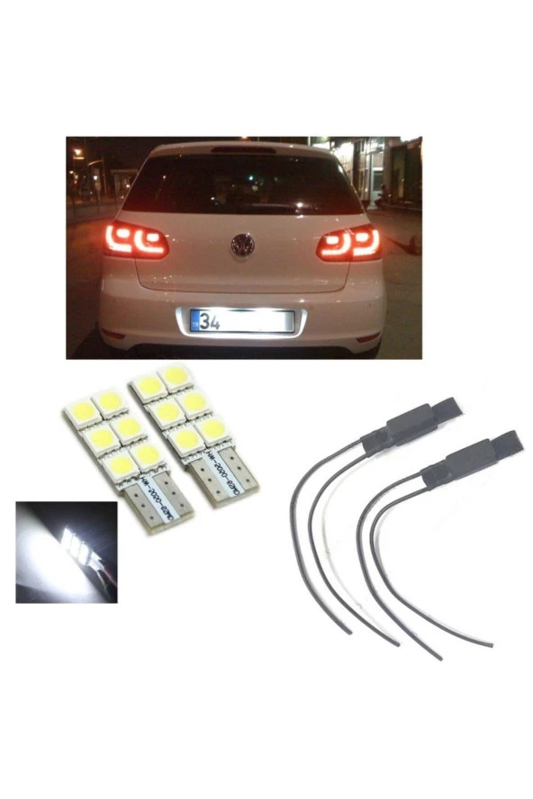 Fardoktoru Vw Golf 6 Beyaz Led Plaka Lambası Ampul Seti ürün görseli 1