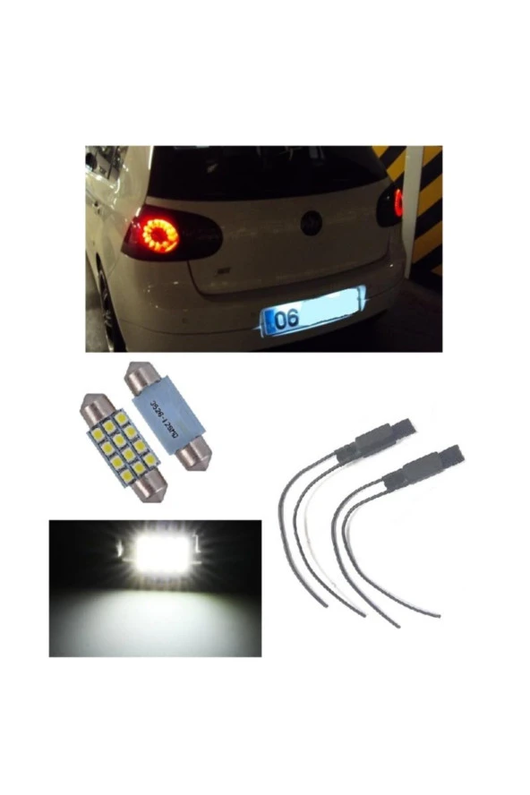 Fardoktoru Vw Golf 5 Beyaz Led Plaka Lambası Ampul Seti ürün görseli 1