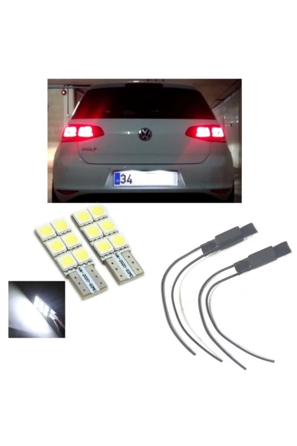 Fardoktoru Vw Golf 7 Beyaz Led Plaka Lambası Ampul Seti ürün görseli 1