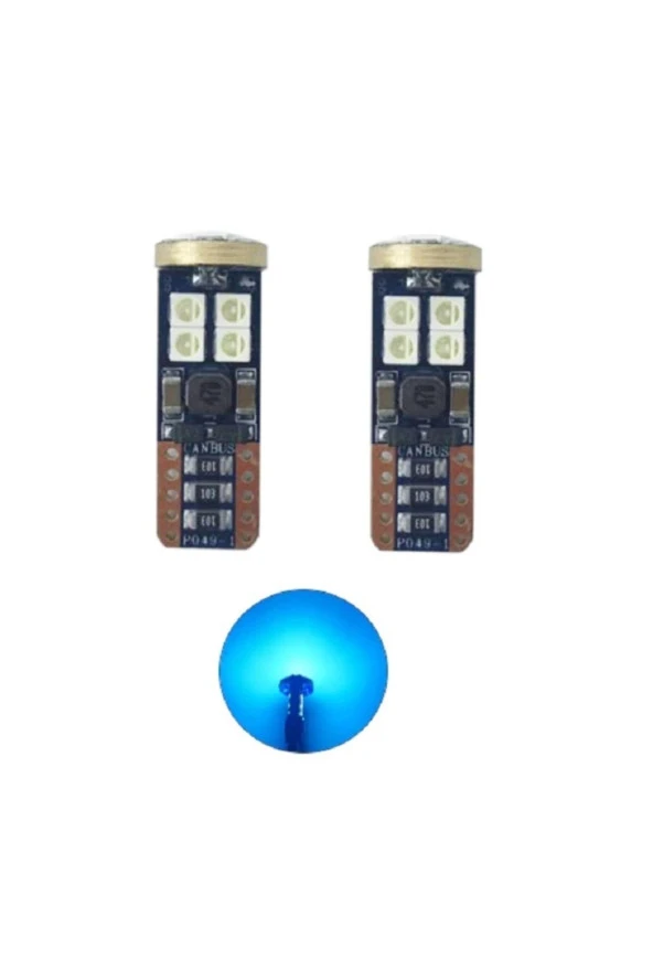 Fardoktoru T10 Led Park Ampulü 12smd W5w Canbus Buz Mavi ürün görseli 1