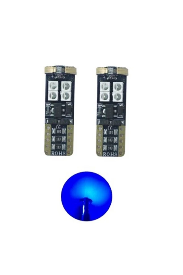 Fardoktoru T10 Led Park Ampulü 12smd W5w Canbus Mavi ürün görseli 1