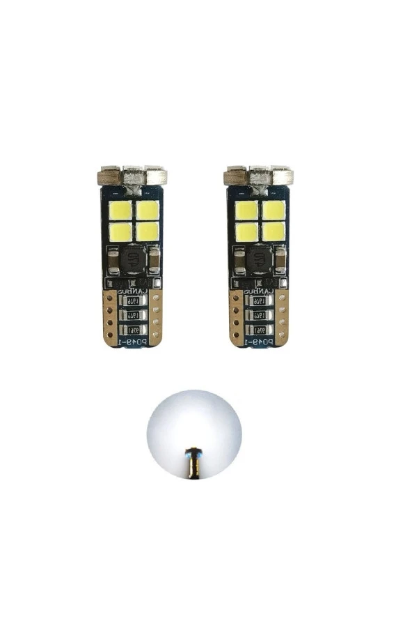 Fardoktoru T10 Led Park Ampulü 6000k 12smd W5w Canbus Beyaz ürün görseli 1