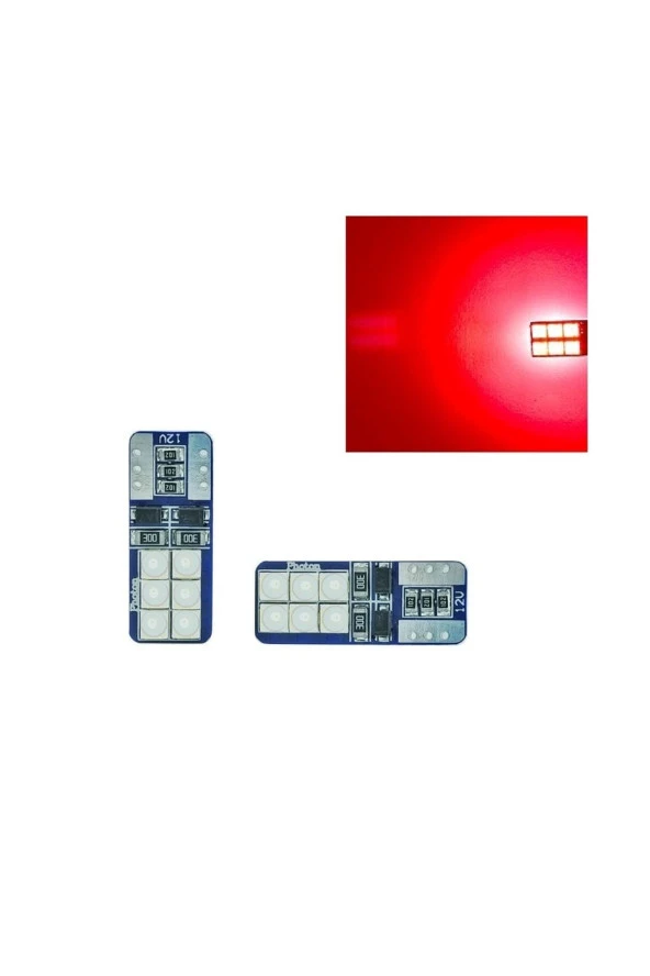 Fardoktoru T10 Led Park Ampulü Kırmızı Ph7020 Red W5w ürün görseli 1