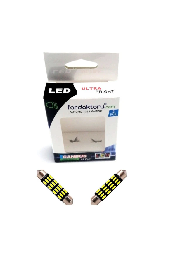 Fardoktoru 41mm Beyaz 16 Smd Sofit Oto Led Ampulü ürün görseli 1