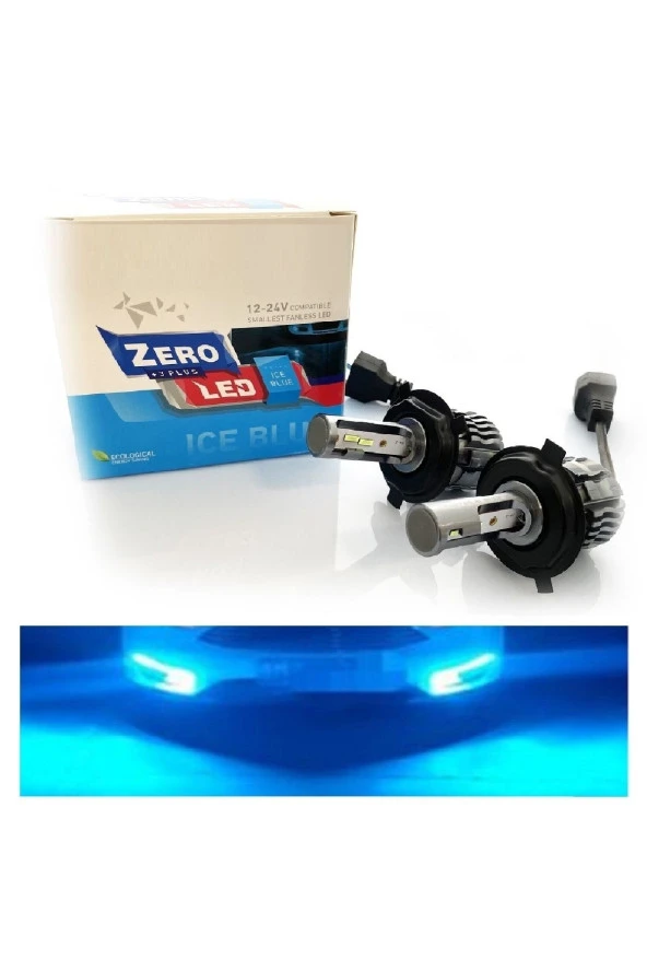 Fardoktoru H4 Led Xenon Oto Ampul Zero Fansız Buz Mavi ürün görseli 1