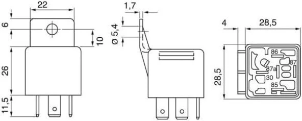 BOSCH RÖLE 30A 12V 0332019103 - Resim 5