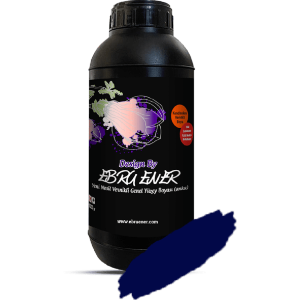 Ebru Ener Anka Vernikli Genel Yüzey Boyası Lacivert 1000 gr. ürün görseli 1