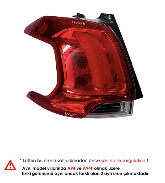 Leoparts Peugeot 2008 Stop Lambası Dış Sol 2013-2016 9806593480 ürün görseli 1