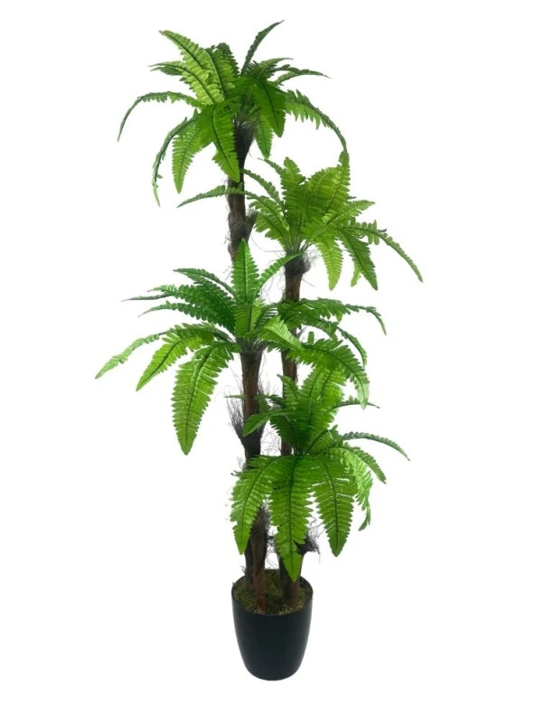 Nettenevime Yapay Ağaç Sıkas Palmiye Açık Yeşil 4Katlı 72Yaprak 150cm Salon Çiçeği Yapay Çiçek ürün görseli 1