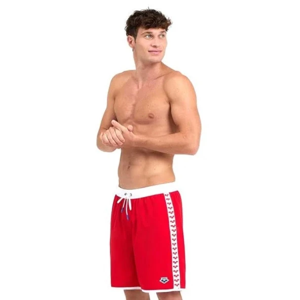 Arena Icons Team Stripe Erkek Kırmızı Bermuda Şort 004298410 ürün görseli 1