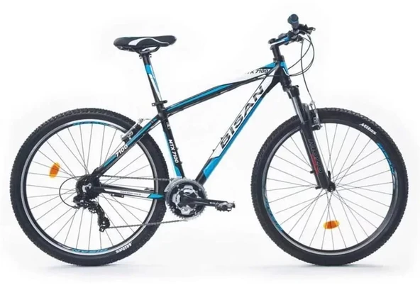 BİSAN MTX 7100 ERKEK DAĞ BİSİKLETİ 48CM V 26 JANT 21 VİTES MAT SİYAH MAVİ ürün görseli 1