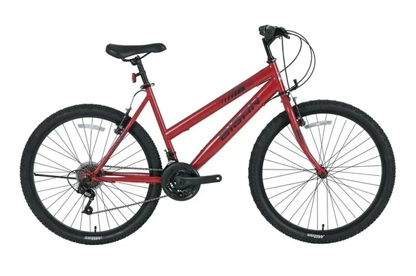 BİSAN SENTIERO KADIN DAĞ BİSİKLETİ 46CM V 26 JANT 21 VİTES METALİK KIRMIZI SİYAH ürün görseli 1