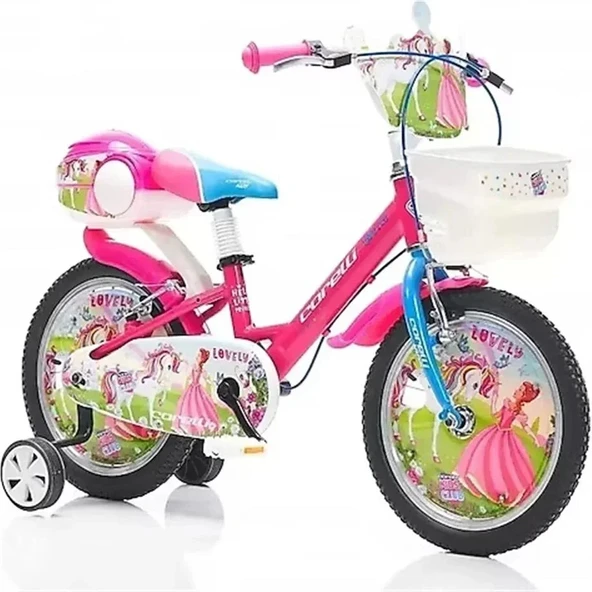 CORELLİ LOVELY KIZ ÇOCUK BİSİKLETİ V 16 JANT PEMBE MAVİ ürün görseli 1