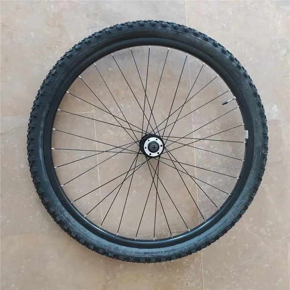 CARRARO 26X2.10 XLC LASTİK+JANT TEL ÖRÜLÜ KALIN TEKERLEK DAĞ DISK UYUMLU ürün görseli 1