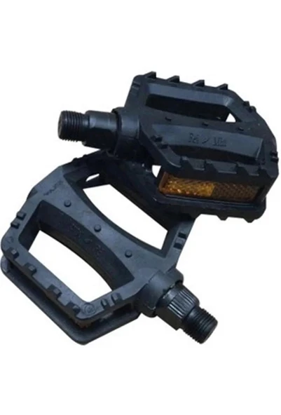 PEDAL ÇOCUK BİSİKLETİ 20 JANT İÇİN PLASTİK BİLYASIZ  REFLEKTÖRLÜ ÇİFT SİYAH ürün görseli 1