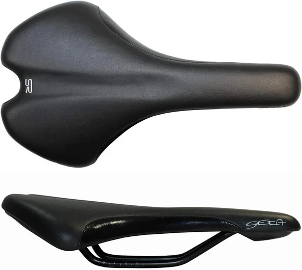 SELLE ROYAL SETA SELE ÇELİK RAY KELEPÇESİZ 260MM 130MM SİYAH ANTRASİT ürün görseli 1