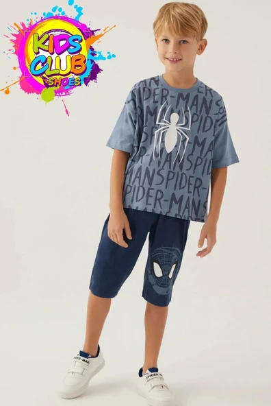 Spıderman Lisanslı D4877 Bug T-Shirt ve Kapri Alt Üst Erkek Çocuk Takımı ürün görseli 1