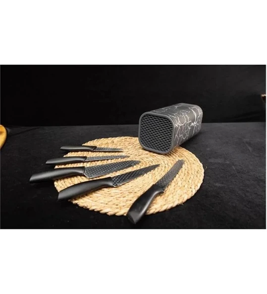 AROW DIAMOND 6 LI BIÇAK SETİ GÜMÜŞ STANDLI DC.TR-3494 ürün görseli 1