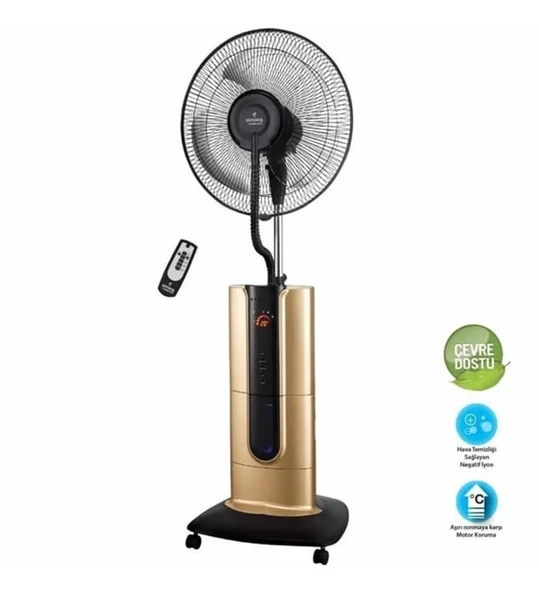 AIRKING COOL PRO 18 INCH 45,72CM İYONİZERLİ  AYAKLI VANTİLATÖR GOLD ürün görseli 1