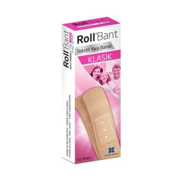 Roll Bant Tekstil Yara Bandı Klasik 10'lu ürün görseli 1