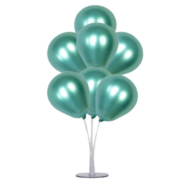 7 li Balon Demeti Krom Yeşil Balon ürün görseli 1