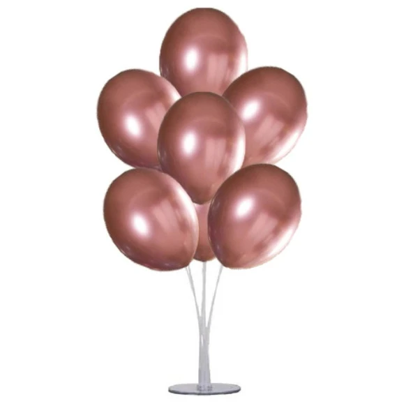 7 li Balon Demeti Krom Pembe Balon ürün görseli 1